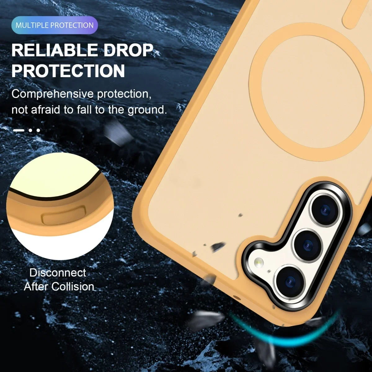 Samsung Galaxy S24 Hoesje met MagSafe Back Cover Matte Oranje afbeelding 4