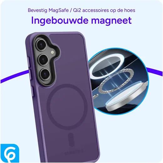 Samsung Galaxy S24 Hoesje met MagSafe Back Cover Matte Paars afbeelding 4