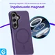 Samsung Galaxy S24 Hoesje met MagSafe Back Cover Matte Paars afbeelding 4