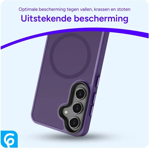 Samsung Galaxy S24 Hoesje met MagSafe Back Cover Matte Paars afbeelding 2