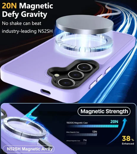 Samsung Galaxy S24 Hoesje met MagSafe Back Cover Matte Violet afbeelding 8