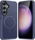 Samsung Galaxy S24 Hoesje met MagSafe Back Cover Matte Blauw