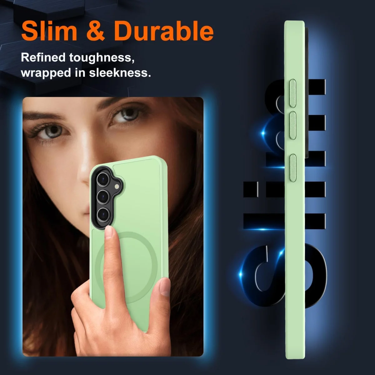 Samsung Galaxy S24 Plus Hoesje met MagSafe Matte Groen afbeelding 8