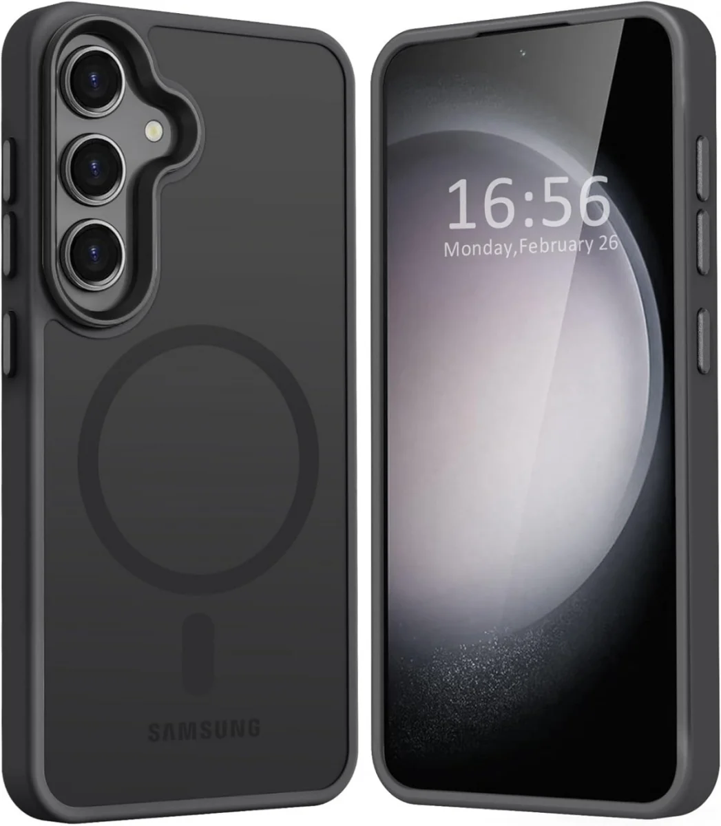 Samsung Galaxy S24 Plus Hoesje met MagSafe Matte Zwart afbeelding 1