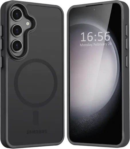 Samsung Galaxy S24 Plus Hoesje met MagSafe Matte Zwart afbeelding 1