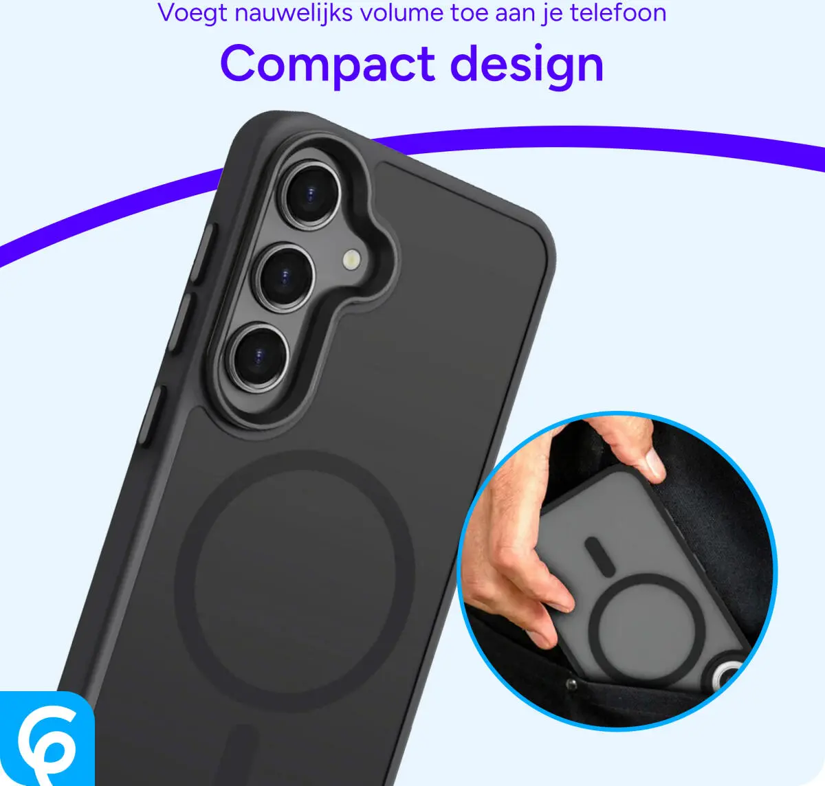 Samsung Galaxy S24 Plus Hoesje met MagSafe Matte Zwart afbeelding 7