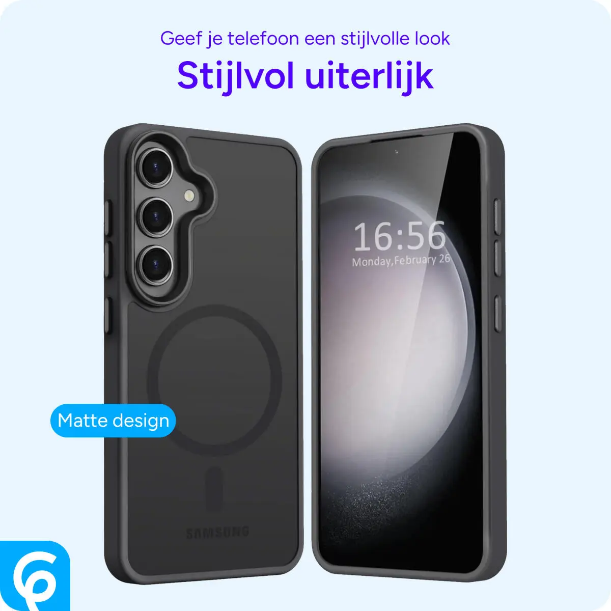 Samsung Galaxy S24 Plus Hoesje met MagSafe Matte Zwart afbeelding 9