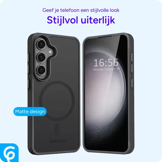 Samsung Galaxy S24 Plus Hoesje met MagSafe Matte Zwart afbeelding 9