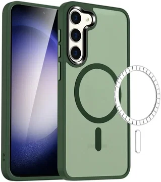 Samsung Galaxy S24 Plus Hoesje met MagSafe Matte Midnight Green