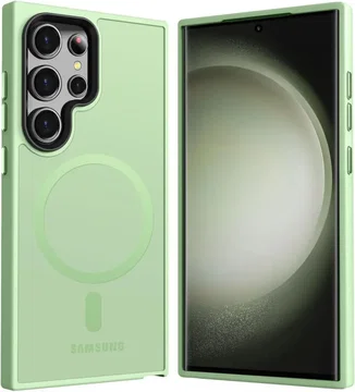 Samsung Galaxy S24 Ultra Hoesje met MagSafe Matte Groen