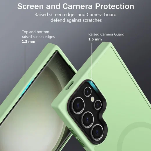 Samsung Galaxy S24 Ultra Hoesje met MagSafe Matte Groen afbeelding 7