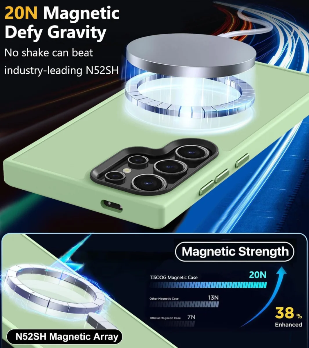 Samsung Galaxy S24 Ultra Hoesje met MagSafe Matte Groen afbeelding 9