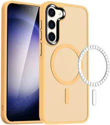 Samsung Galaxy S24 Ultra Hoesje met MagSafe Matte Oranje afbeelding