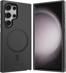 Samsung Galaxy S24 Ultra Hoesje met MagSafe Matte Zwart afbeelding