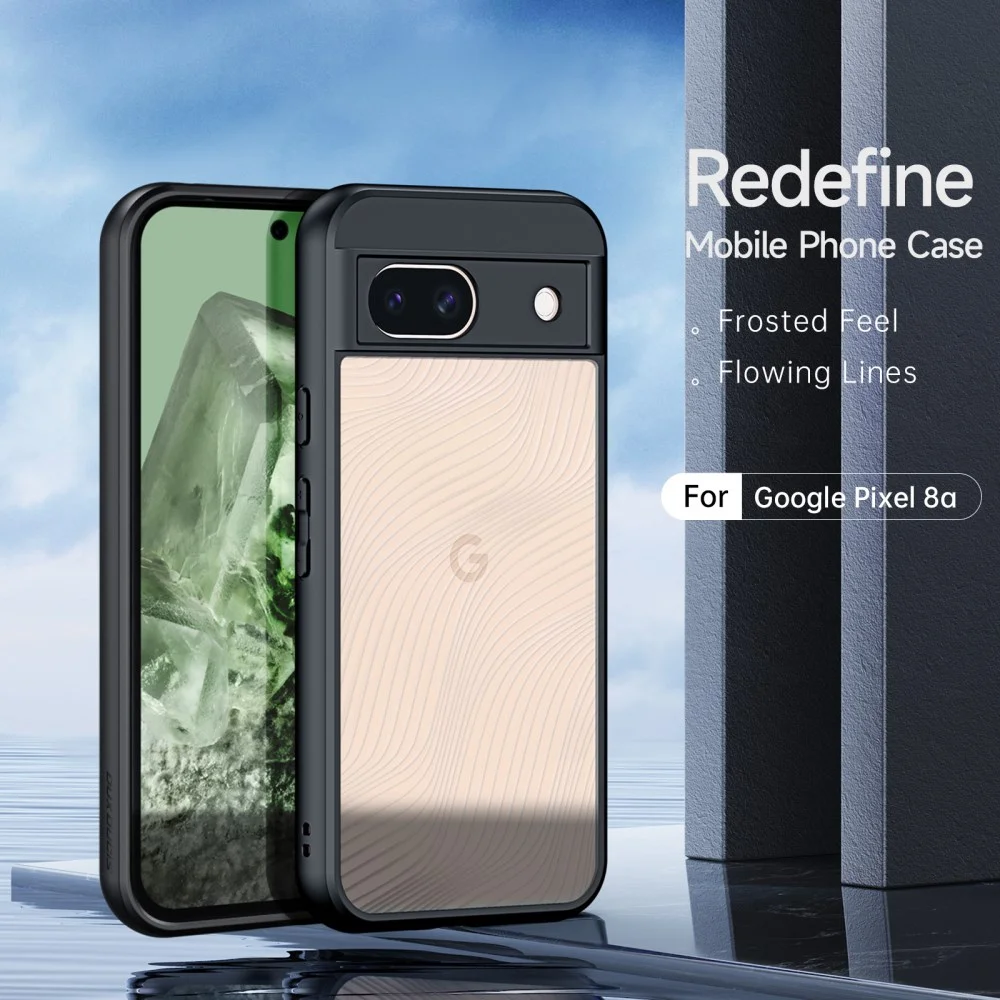Dux Ducis Aimo Google Pixel 8a Hoesje Back Cover Transparant Zwart afbeelding 3