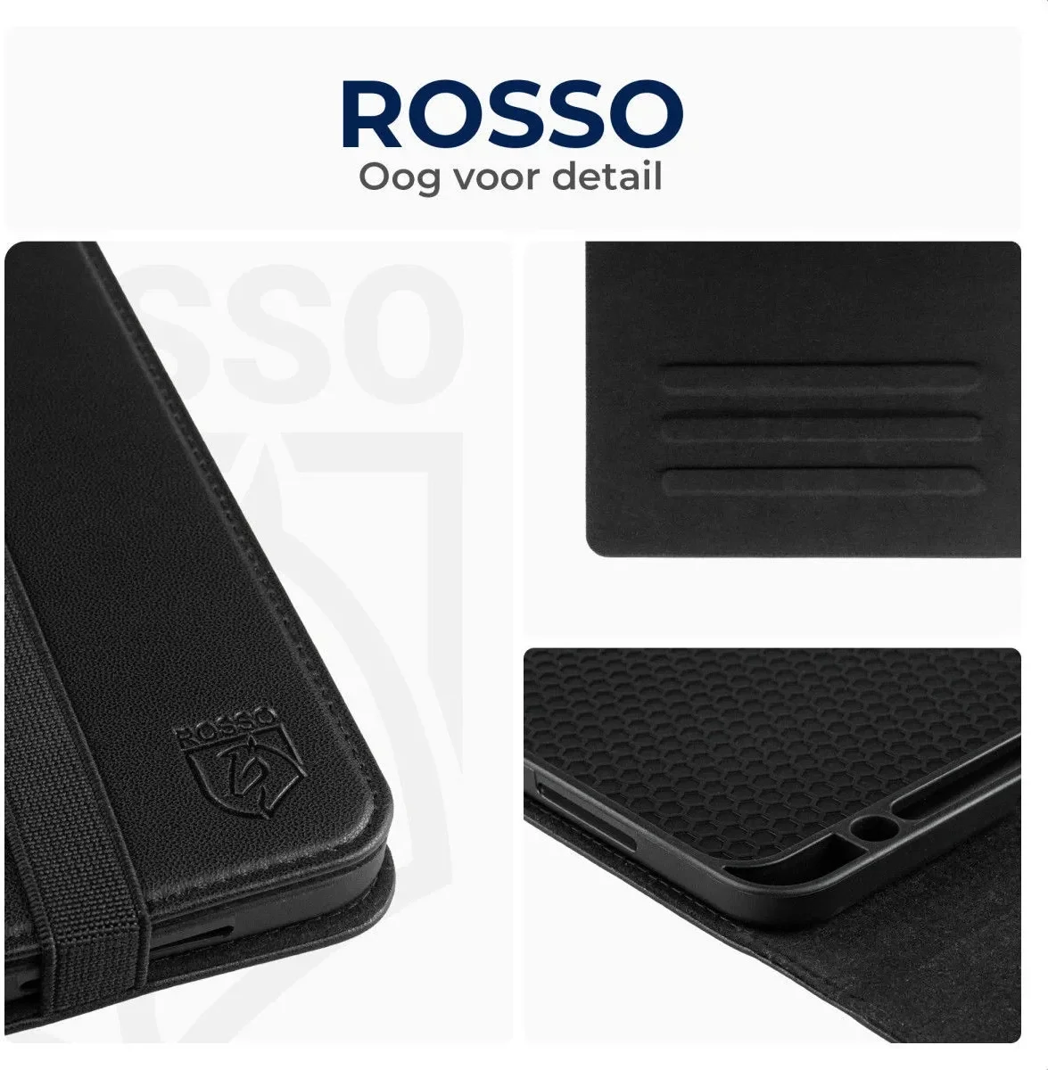 Rosso Element Samsung Galaxy Tab S9 FE Plus Hoes Book Case Zwart afbeelding 3