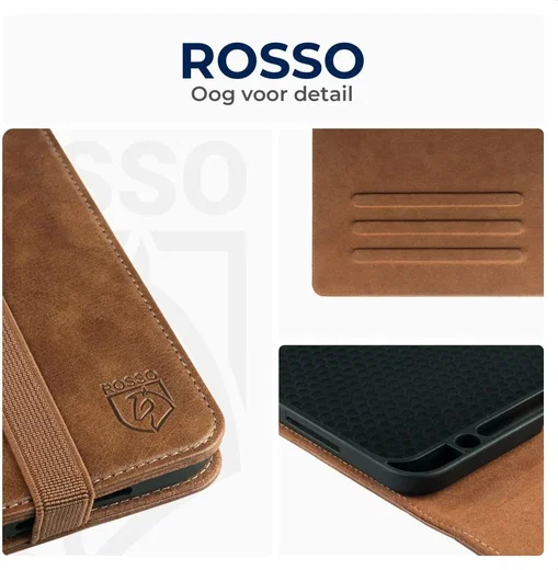 Rosso Element Samsung Galaxy Tab S9 FE Plus Hoes Book Case Bruin afbeelding 5