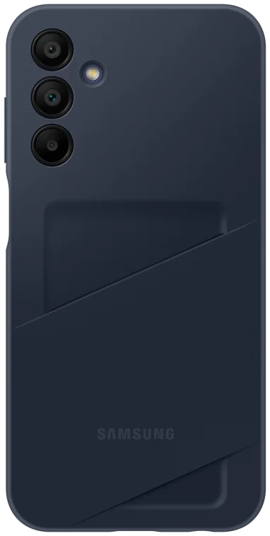 Origineel Samsung Galaxy A15 Hoesje Card Slot Cover Blauw Zwart afbeelding 1