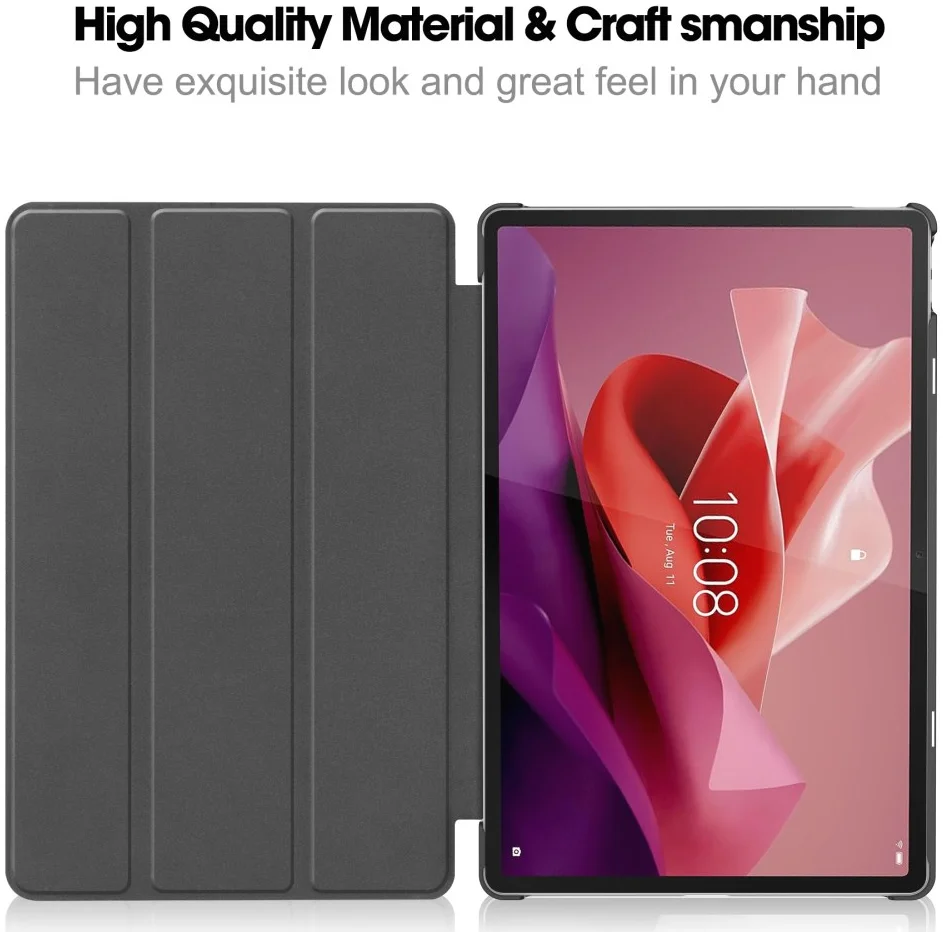 Lenovo Tab P12 Hoes Tri-Fold Book Case met Standaard Blauw afbeelding 8
