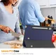 Lenovo Tab P12 Hoes Tri-Fold Book Case met Standaard Blauw afbeelding 9