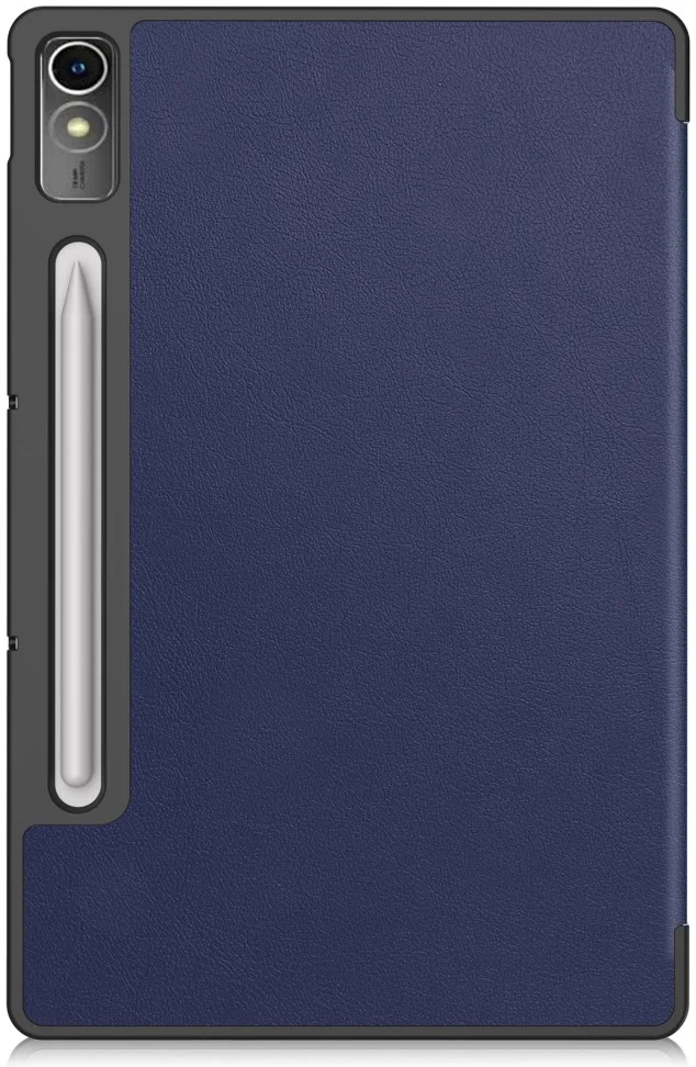 Lenovo Tab P12 Hoes Tri-Fold Book Case met Standaard Blauw afbeelding 11