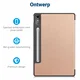 Lenovo Tab P12 Hoes Tri-Fold Book Case met Standaard Roze Goud afbeelding 3