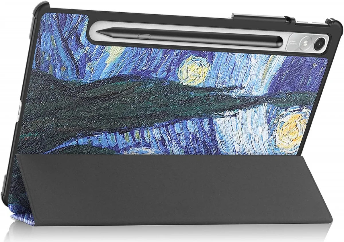 Lenovo Tab P12 Hoes Tri-Fold Book Case met Standaard Sterren Nacht afbeelding 3