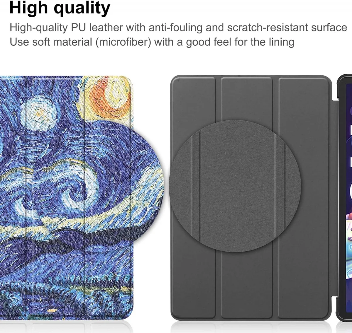 Lenovo Tab P12 Hoes Tri-Fold Book Case met Standaard Sterren Nacht afbeelding 9