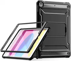 Apple iPad 10.2 Hoes met Screen Protector en Standaard Zwart afbeelding