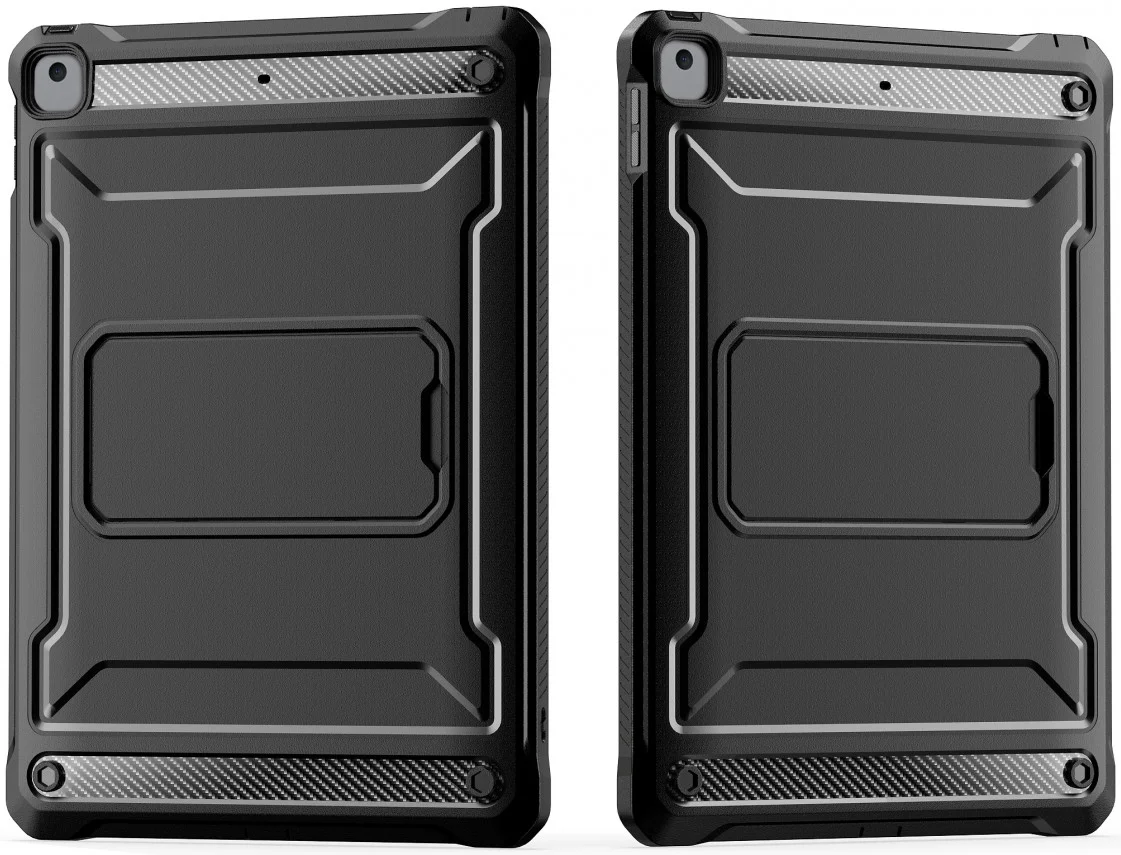 Apple iPad 10.2 Hoes met Screen Protector en Standaard Zwart afbeelding 2