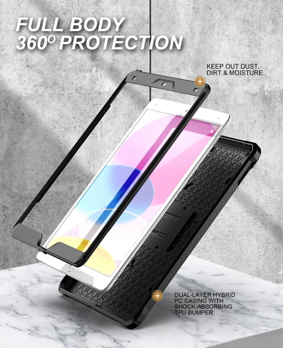 Apple iPad 10.2 Hoes met Screen Protector en Standaard Zwart afbeelding 3