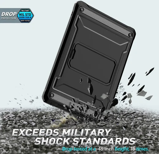 Apple iPad 10.2 Hoes met Screen Protector en Standaard Zwart afbeelding 5