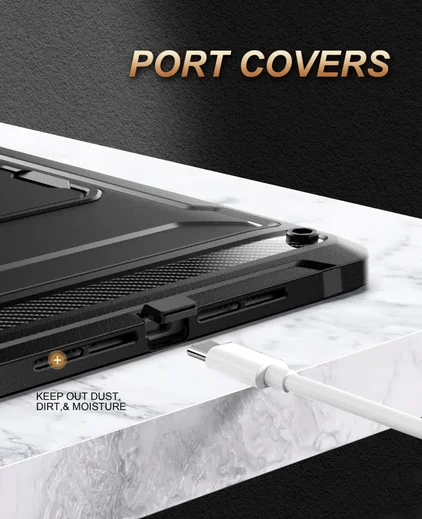 Apple iPad 10.2 Hoes met Screen Protector en Standaard Zwart afbeelding 6