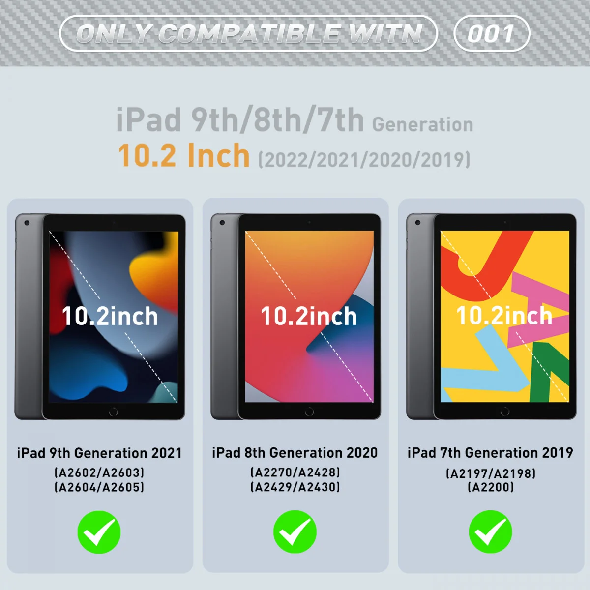 Apple iPad 10.2 Hoes met Screen Protector en Standaard Zwart afbeelding 7