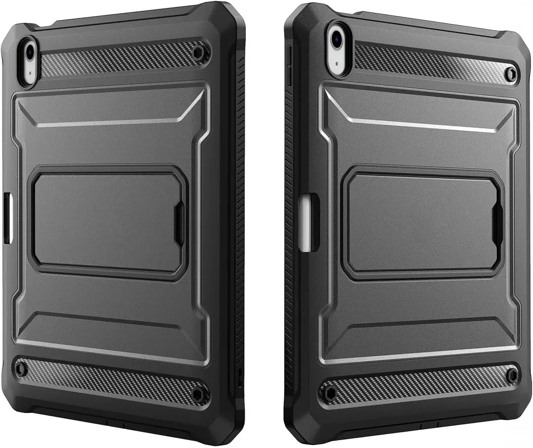 iPad Air 10.9 (2020/2022) Hoes met Screen Protector en Standaard Zwart afbeelding 2