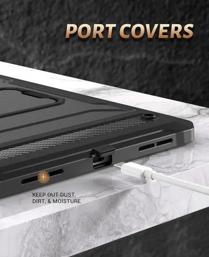iPad Air 10.9 (2020/2022) Hoes met Screen Protector en Standaard Zwart afbeelding 6