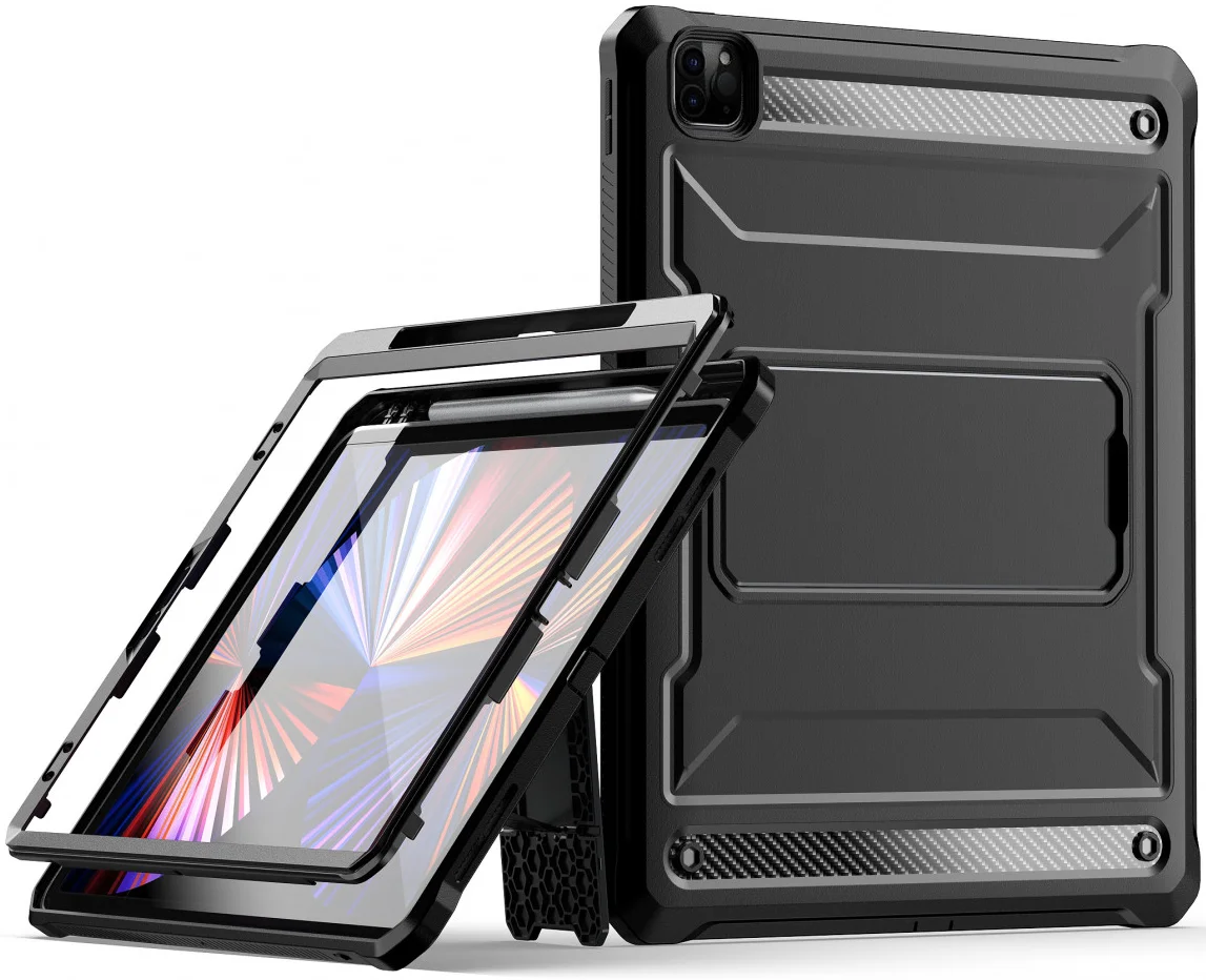 iPad Pro 12.9 (2018/2020/2021/2022) Hoes Screen Protector en Standaard afbeelding 1