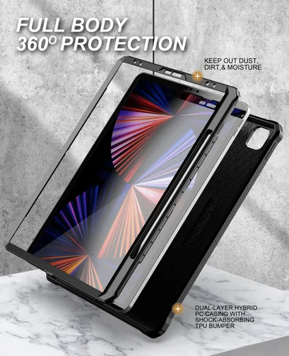 iPad Pro 12.9 (2018/2020/2021/2022) Hoes Screen Protector en Standaard afbeelding 3