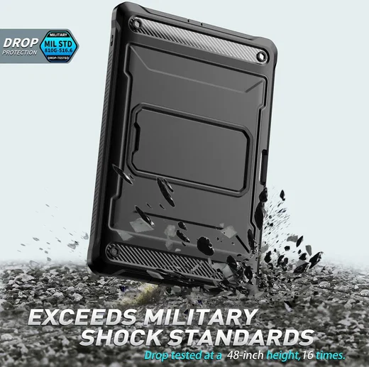 Samsung Galaxy Tab S6 Lite Hoes Screen Protector en Standaard Zwart afbeelding 4