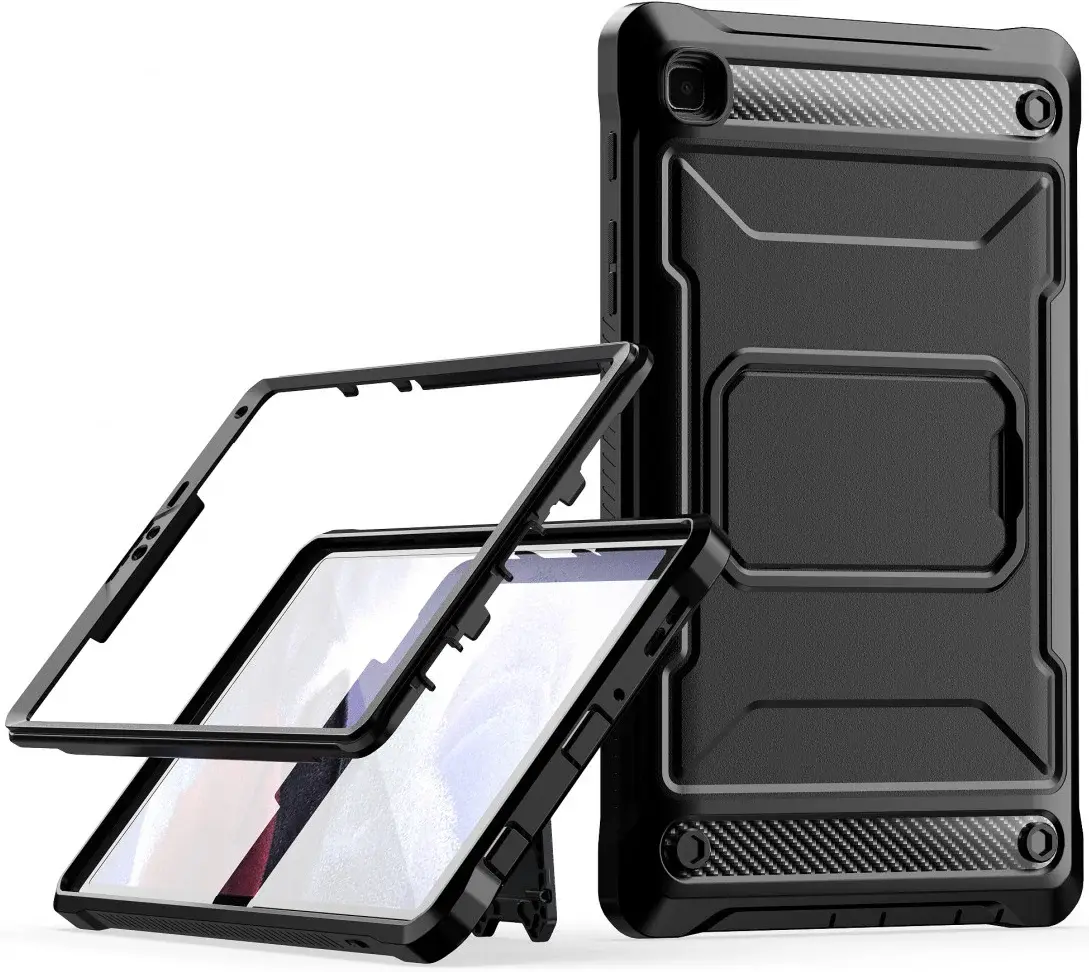Samsung Galaxy Tab A7 Lite Hoes Screen Protector en Standaard Zwart afbeelding 1