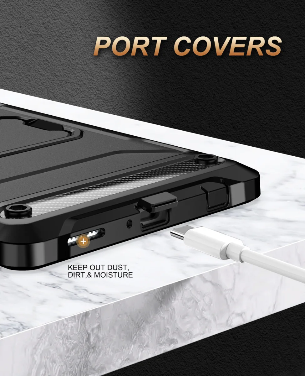 Samsung Galaxy Tab A7 Lite Hoes Screen Protector en Standaard Zwart afbeelding 6
