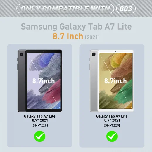 Samsung Galaxy Tab A7 Lite Hoes Screen Protector en Standaard Zwart afbeelding 7