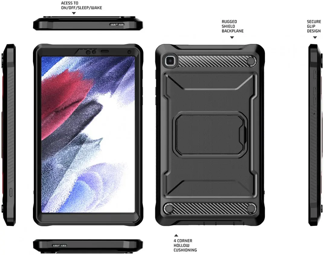 Samsung Galaxy Tab A7 Lite Hoes Screen Protector en Standaard Zwart afbeelding 8