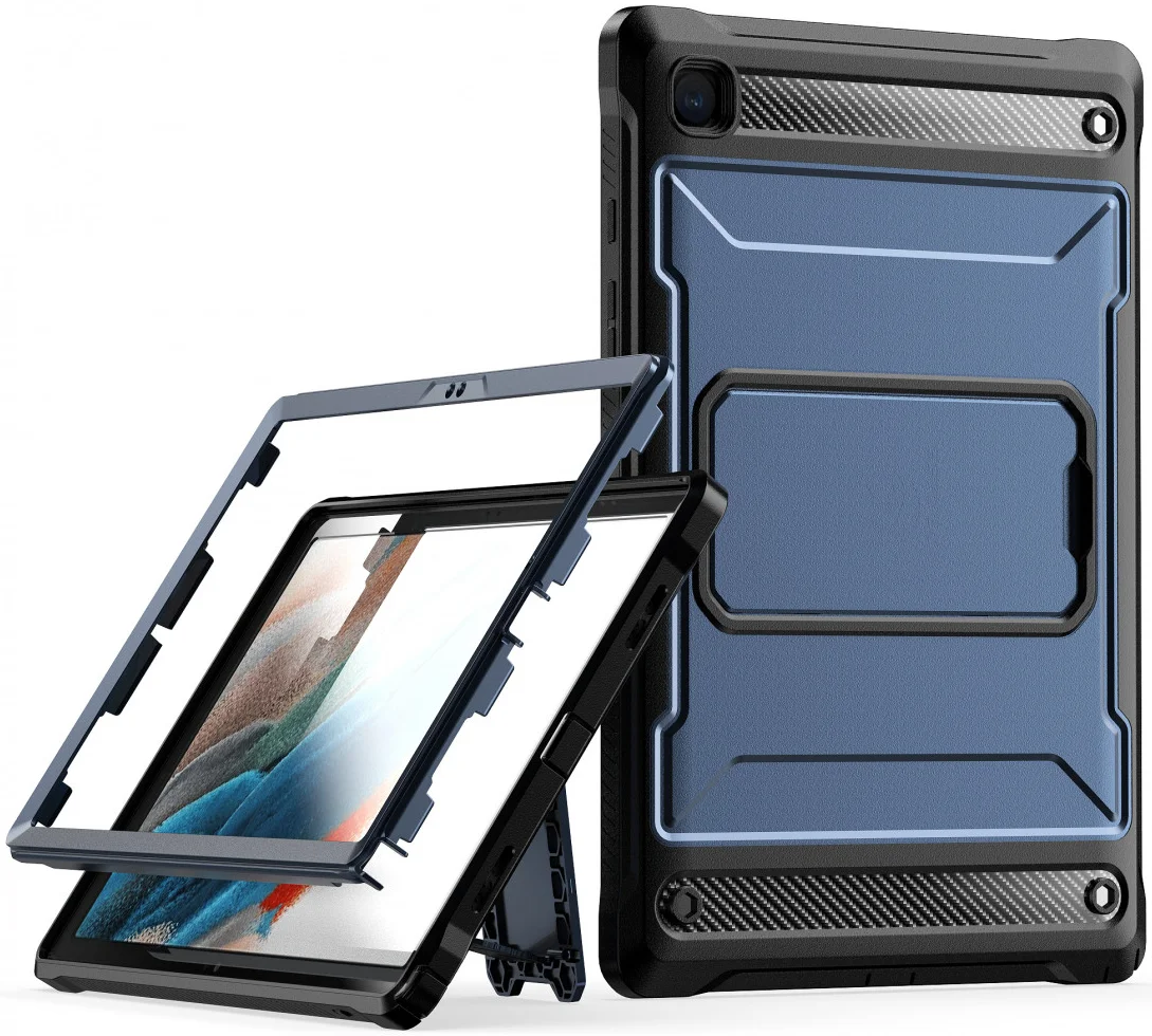 Samsung Galaxy Tab A8 Hoes met Screen Protector en Standaard Blauw afbeelding 1
