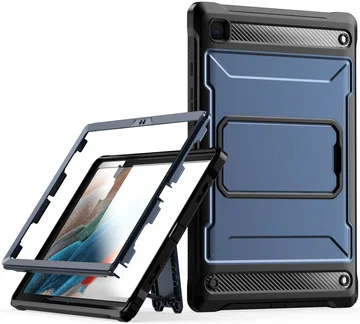 Samsung Galaxy Tab A8 Hoes met Screen Protector en Standaard Blauw