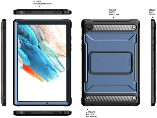 Samsung Galaxy Tab A8 Hoes met Screen Protector en Standaard Blauw afbeelding 8