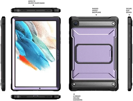 Samsung Galaxy Tab A8 Hoes met Screen Protector en Standaard Roze afbeelding 8