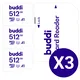 Buddi MicroSDXC Geheugenkaart met SD Kaart Adapter 512GB 3-Pack - Oud afbeelding 1