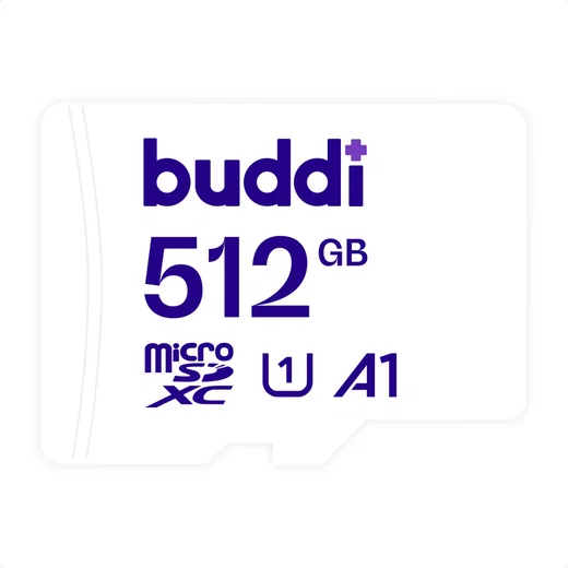 Buddi MicroSDXC Geheugenkaart met SD Kaart Adapter 512GB 3-Pack - Oud afbeelding 5