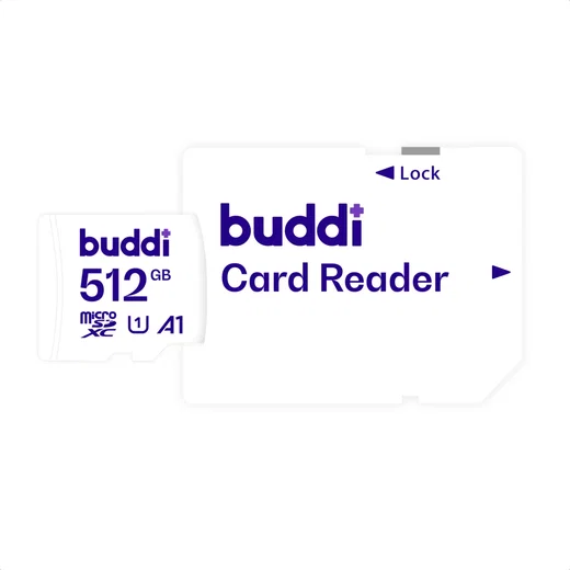Buddi MicroSDXC Geheugenkaart met SD Kaart Adapter 512GB 3-Pack - Oud afbeelding 6